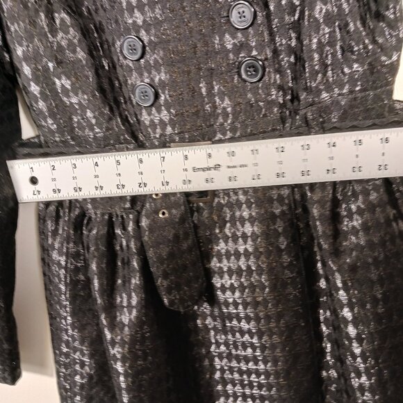 Candie's, Brittany Loves Candie's Harlequin Print Shiny Jacket Black SZ XL,  Y2K - Picture 14 of 16